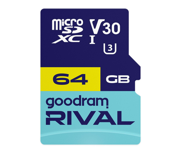 GOODRAM 64GB microSDXC RIVAL M3AA 100MB/s UHS-I U3 V30 - 1536718 - zdjęcie